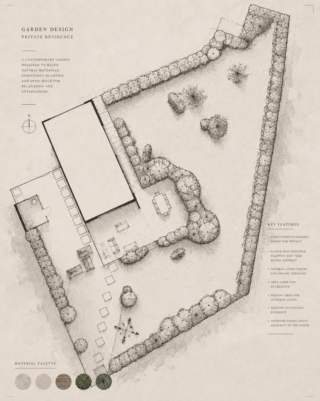 Gardens designed with the same care as interiors.